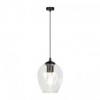 IRIS 1P E27, lampa wisząca, max. 60W, czarny-transparent
