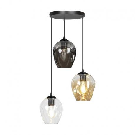 IRIS 3P E27, lampa wisząca, max. 3x60W, czarna-mix kolorów