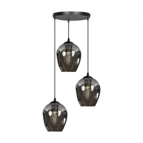 IRIS 3P E27, lampa wisząca, max. 3x60W, czarny-grafit