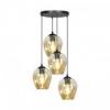 IRIS 4P E27, lampa wisząca, max.4x60W, czarno-złota