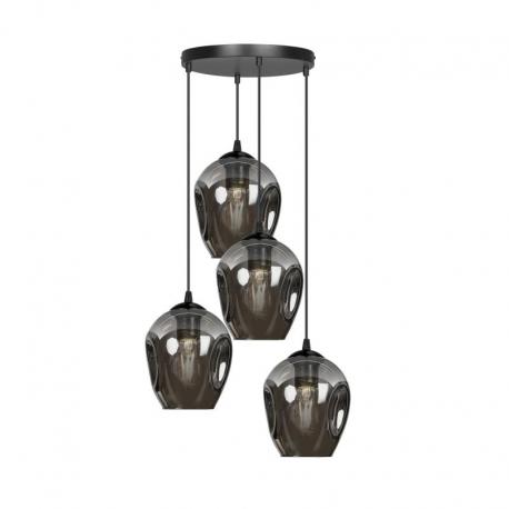 IRIS 4P E27, lampa wisząca, max.4x60W, czarny-grafit