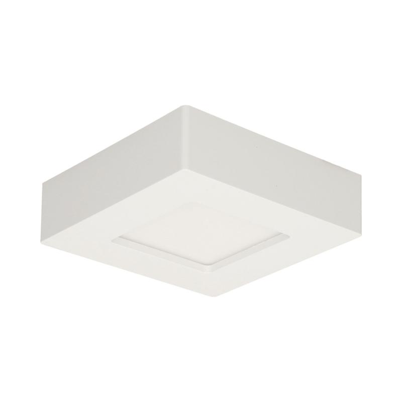 LETI LED 9W, oprawa downlight, natynkowa, kwadratowa, 530lm, 3000K, biała, wbudowany zasilacz LED
