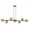 LETO 8P E14, lampa wisząca, max. 8x40W, czarno-złota