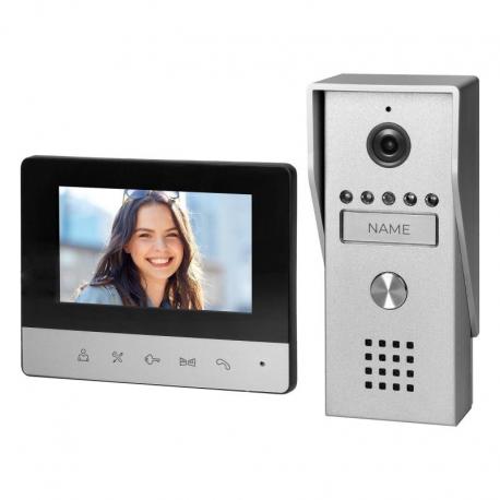 Zestaw wideodomofonowy bezsłuchawkowy, kolor LCD 4,3"z aluminiową wideo kasetą, LIRA