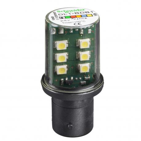 DIODA LED Z TRZONKIEM BA 15D 24V BIAŁA