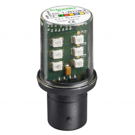 DIODA LED Z TRZONKIEM BA 15D 24V ZIELONA