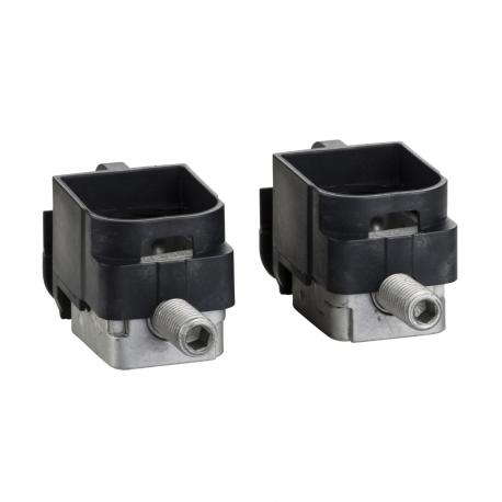 2 SHROUDED CABLE CONNECTORS 160A MAX (NS