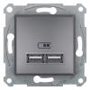 Gn.ładowarki USB 2.1A bez ramki, stal