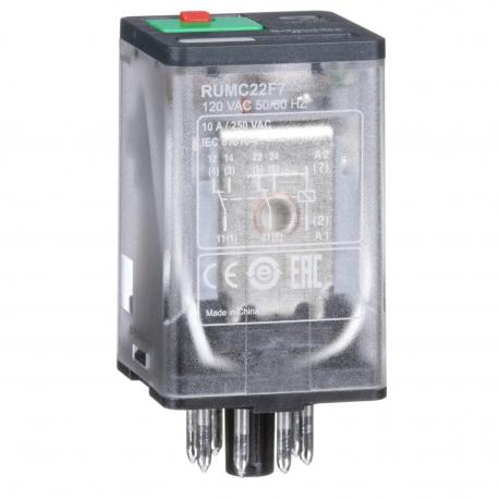 2CO 10A PRZEK.CYLIND +LTB+LED 120VAC