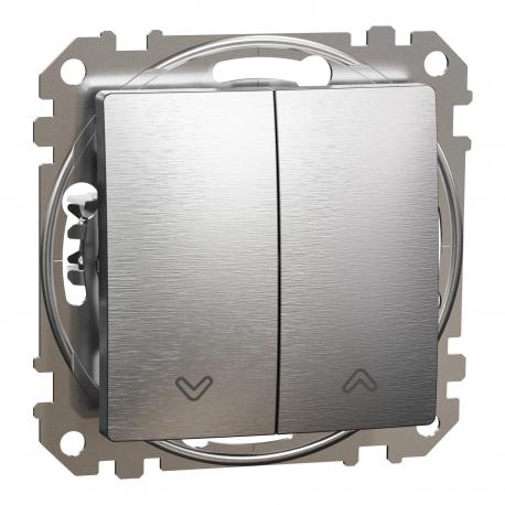 Przycisk żaluzjowy, szczot. aluminium