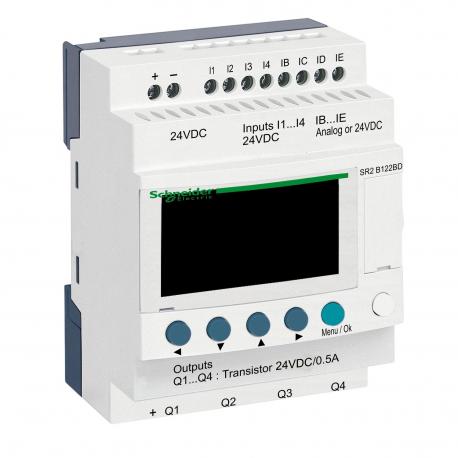 ZELIO LOGIC 8WE_D/4WY_T 24VDC RTC/LCD