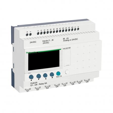 ZELIO LOGIC 12WE_D/8WY_P 24VDC RTC/LCD