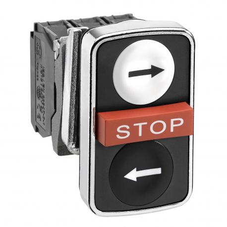 PRZYCISK POTROJNY - 2 STRZALKI + STOP