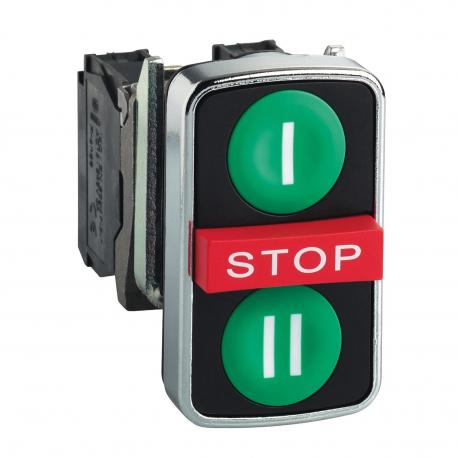 PRZYCISK POTROJNY - I II + STOP