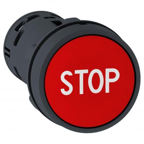 PRZYCISK Z SAMOCZ.POWR.NO+NC CZERW.STOP