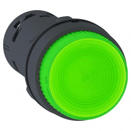 PRZYC.PODŚW.LED Z ZATRZ.NO 230V ZIELONY