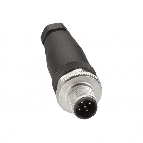 ZŁĄCZE M12 MĘSKIE PROSTE 5PIN METAL