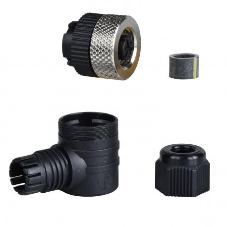 ZŁĄCZE M12 ŻEŃSKIE KŹTOWE 3PIN METAL