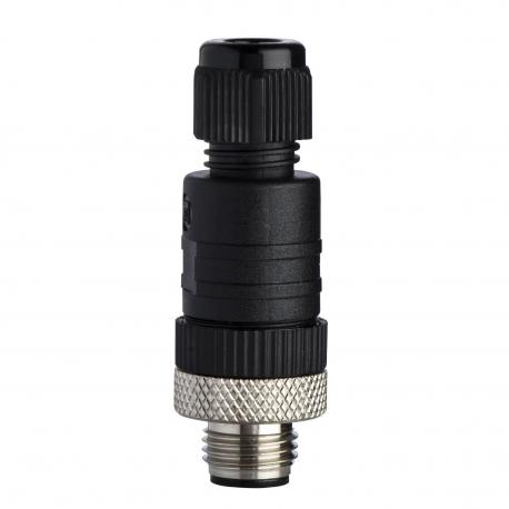 ZŁĄCZE M12 MĘSKIE PROSTE 3PIN METAL