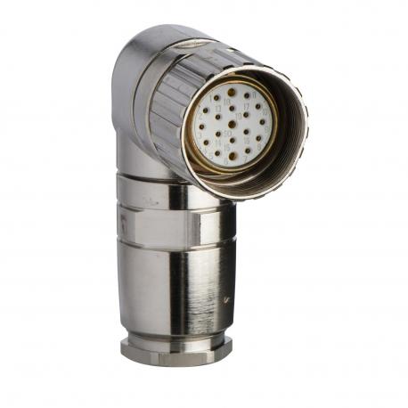 ZŁĄCZE M23 ŻEŃSKIE KŹTOWE 19 PIN METAL