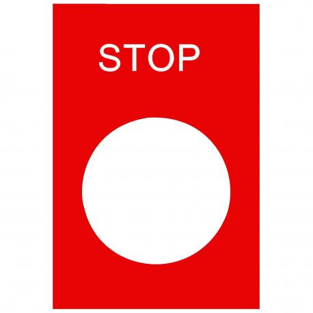 ETYKIETA 30x40mm "STOP"