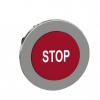 PŁASKI CZERWONY PRZYCISK GŁOW.BIAŁY STOP