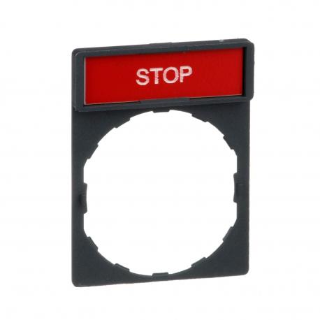 RAMKA DO ETYK.8X27MMCZ.LUB CZER."STOP"