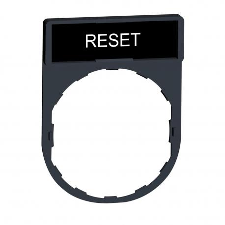 RAMKA DO ETYK.8X27MM CZARNE TŁO"RESET"