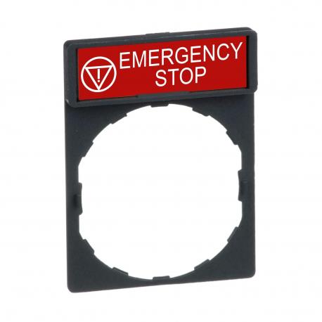 RAMKA DO ETYK.8X27MM "EMERGENCY STOP"