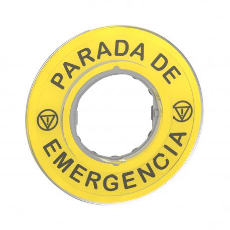 ETYKIETA 3D PARADA DE EMERGENCIA