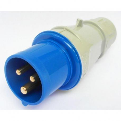 Wtyczka izolacyjna przenośna 16A 250V 2p+z IP-44
