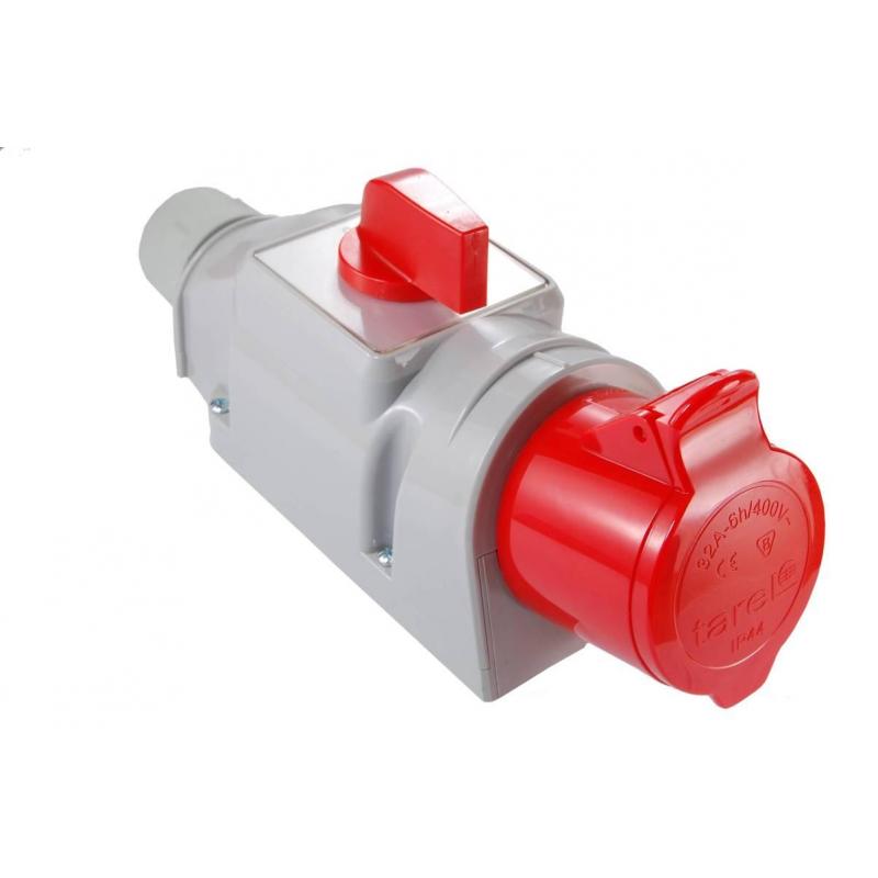 Gniazdo izolacyjne stałe 16A 400V 3p+n+z z łącznikiem L-O-P