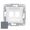 Płytka podwójna do RJ45 Schneider Sedna SDN4400660 aluminium