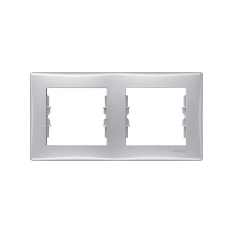 Ramka 2-krotna pozioma Schneider Sedna IP44 SDN5810360 aluminium