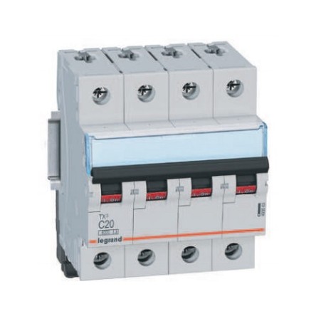 Wyłącznik nadprądowy Legrand S304 403767 4P TX3 D 4A AC