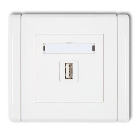 Karlik FLEXI Gniazdo pojedyncze USB-AA 3.0 biały FGUSB-5
