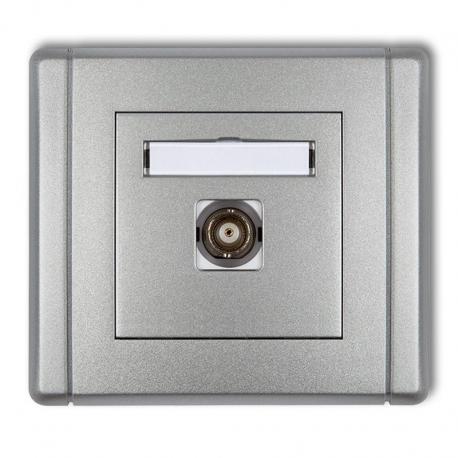 Karlik FLEXI Gniazdo pojedyncze BNC srebrny metalik 7FGBNC-1