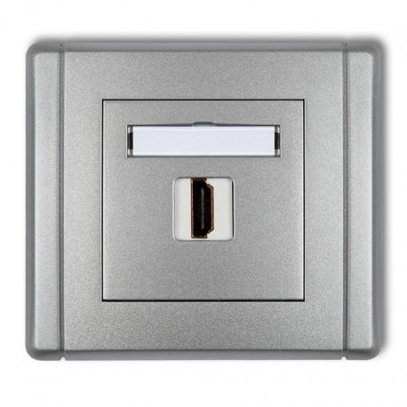 Karlik FLEXI Gniazdo pojedyncze HDMI srebrny metalik 7FHDMI-1