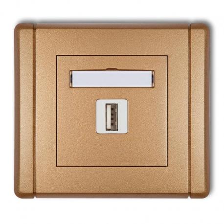 Karlik FLEXI Gniazdo pojedyncze USB-AA 3.0 złoty metalik 8FGUSB-5