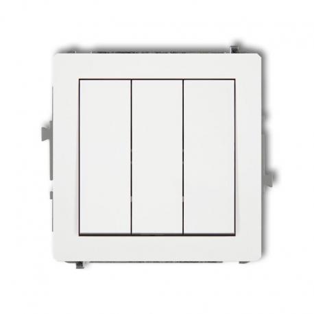 Karlik DECO Mechanizm łącznika potrójnego biały DWP-7