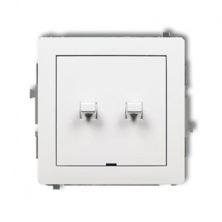 Karlik DECO Mechanizm łącznika świecznikowego w stylu amerykańskim biały DWPUS-2