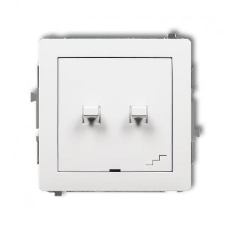 Karlik DECO Mechanizm łącznika podwójnego schodowego w stylu amerykańskim biały DWPUS-33
