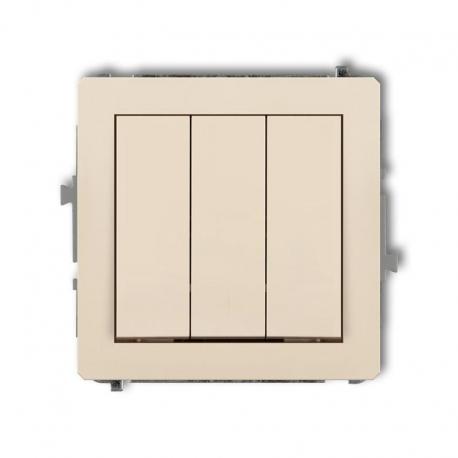 Karlik DECO Mechanizm łącznika potrójnego beżowy 1DWP-7