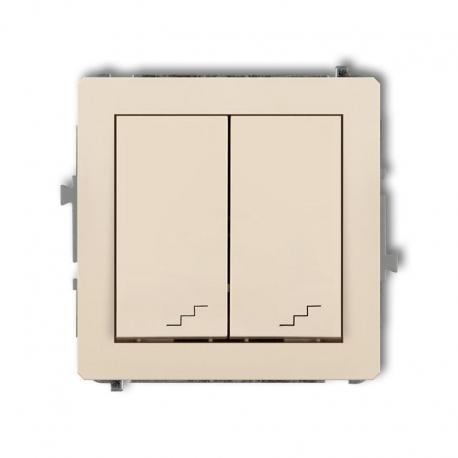 Karlik DECO Mechanizm łącznika podwójnego schodowego beżowy 1DWP-33