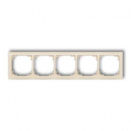 Karlik DECO Ramka uniwersalna pięciokrotna z tworzywa DECO Soft beżowy 1DRSO-5