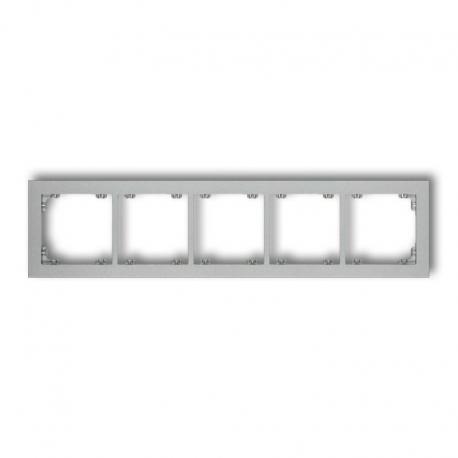 Karlik DECO Ramka uniwersalna pięciokrotna z tworzywa srebrny metalik 7DR-5