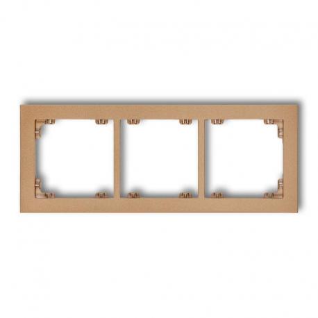 Karlik DECO Ramka uniwersalna potrójna z tworzywa złoty metalik 8DR-3