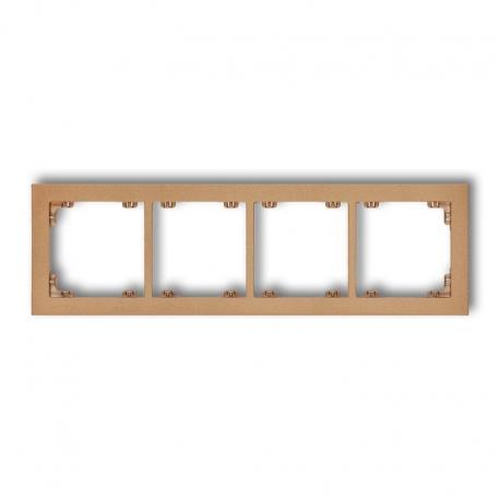 Karlik DECO Ramka uniwersalna poczwórna z tworzywa złoty metalik 8DR-4