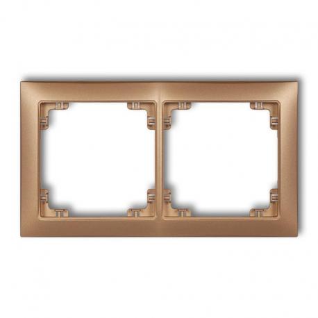 Karlik DECO Ramka uniwersalna podwójna z tworzywa DECO Soft złoty metalik 8DRSO-2