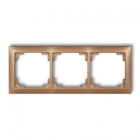 Karlik DECO Ramka uniwersalna potrójna z tworzywa DECO Soft złoty metalik 8DRSO-3